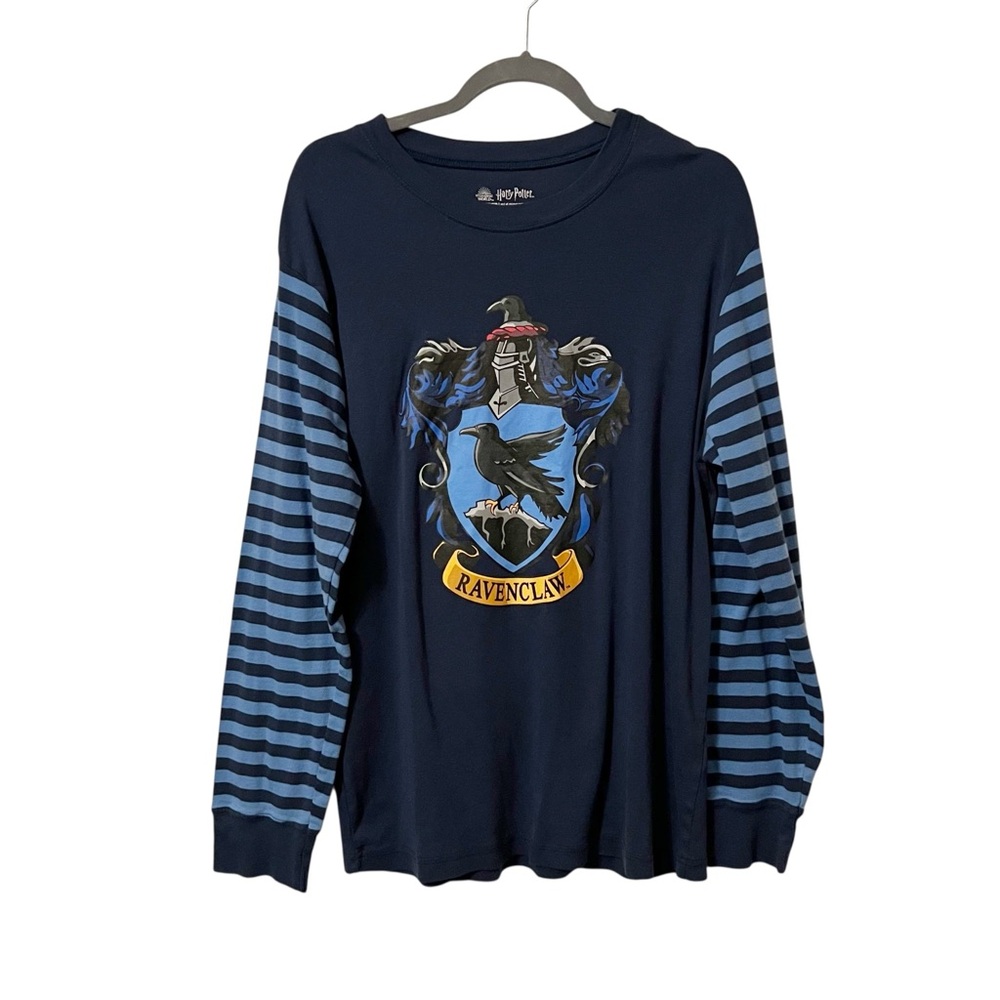 PJammy Wizarding World of Harry Potter Ravenclaw Crest Long Sleeve Stripe Shirt - Picture 2 of 7